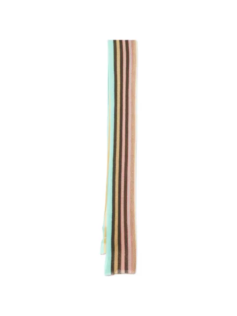Missoni Pre-Owned striped knit scarf Brown 1011814
