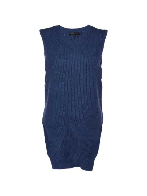 Maje high-low sleeveless sweater Blue 982291