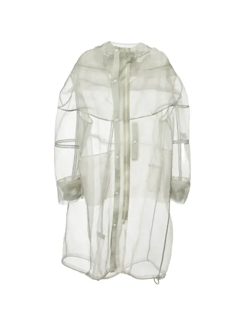 Christian Dior Pre-Owned hooded tulle hooded coat Green 1059660
