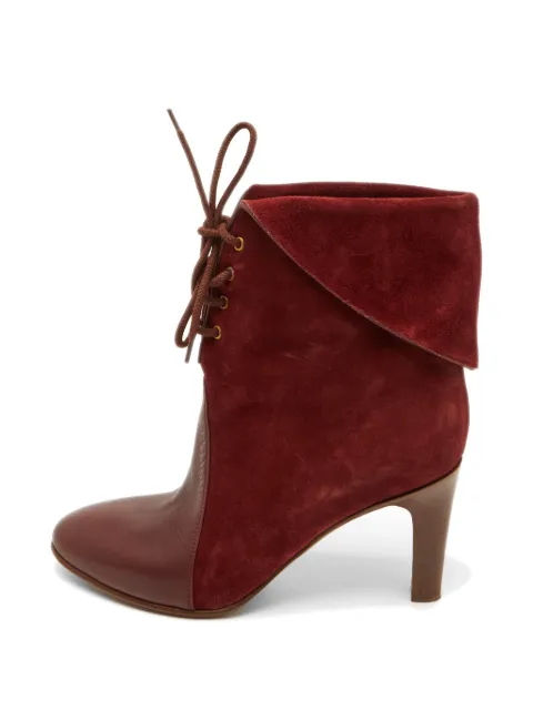 Chloé Pre-Owned Kole suede ankle boots Red 1191306
