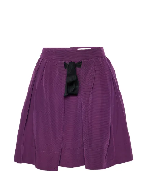 See by Chloé pleated tie-detail mini skirt Purple 757689