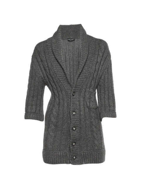 Dolce & Gabbana Pre-Owned chunky-knit cardigan Grey 1128024