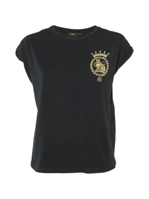 Maje embroidered-detail T-shirt Black 1117180