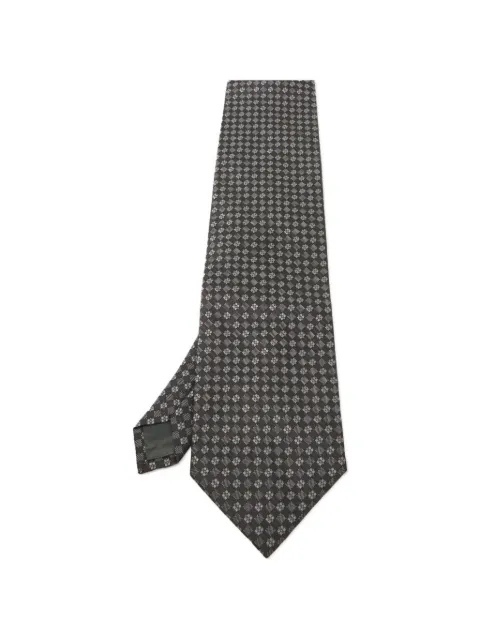 BOSS patterned silk tie Grey 1098081