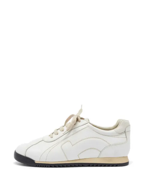 Ferragamo Pre-Owned leather sneakers White 1115620