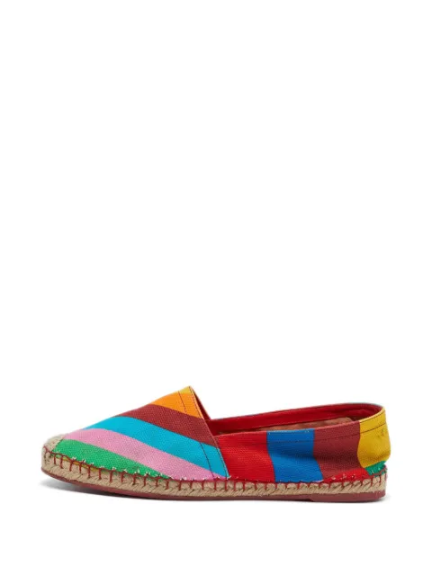 Valentino Garavani Pre-Owned chevron-print espadrilles Red 1118358