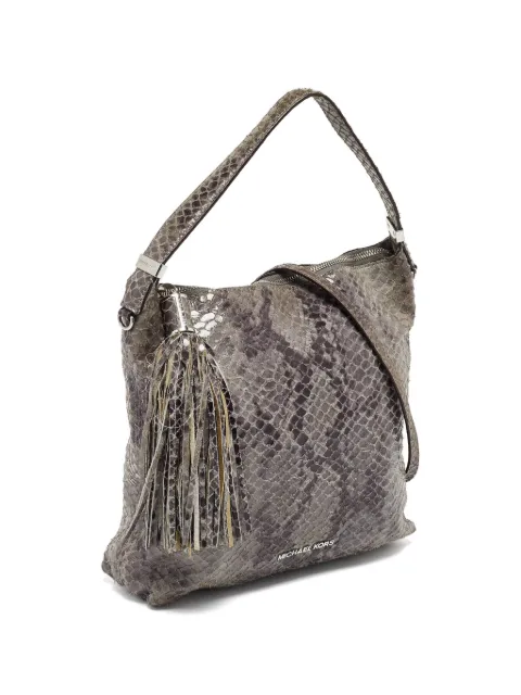 Michael Kors Vintage Bedford snakeskin-embossed shoulder bag Grey 1054626