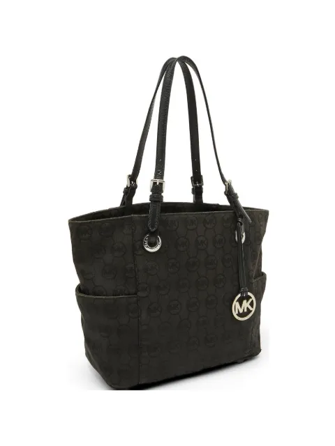 Michael Kors Vintage Jet Set canvas tote bag Black 1095523