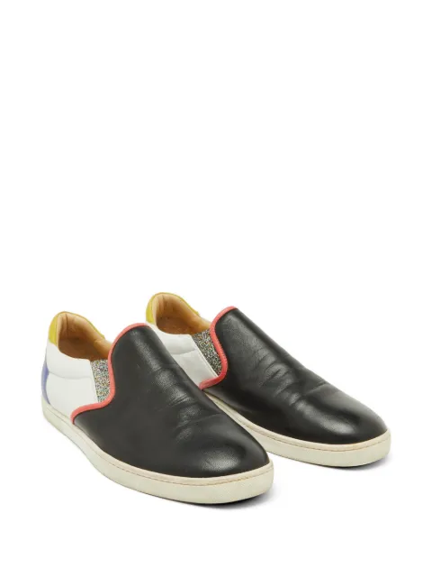 Christian Louboutin Pre-Owned Pik Boat slip-on sneakers Black 1120367