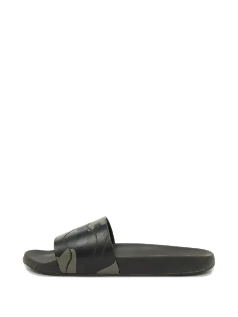 Valentino Garavani Pre-Owned camo-print slides Black 1103731