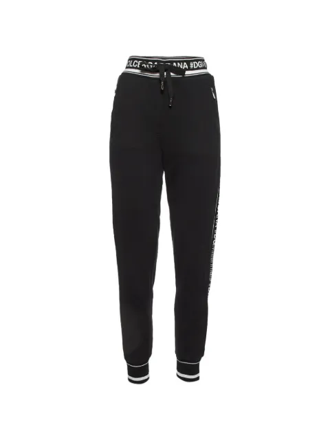 Dolce & Gabbana Pre-Owned logo-band track pants Black 1102438