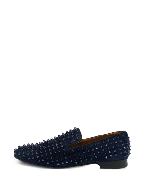 Christian Louboutin Pre-Owned Dandelion Spikes almond-toe loafers Blue 1120317