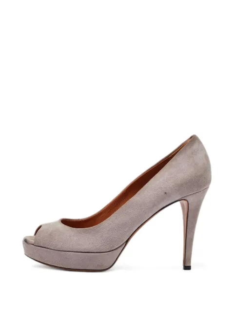 Gucci Pre-Owned grey peep-toe pumps Grey 1061813