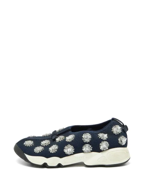 Christian Dior Pre-Owned Fusion embellished sneakers Blue 1082119