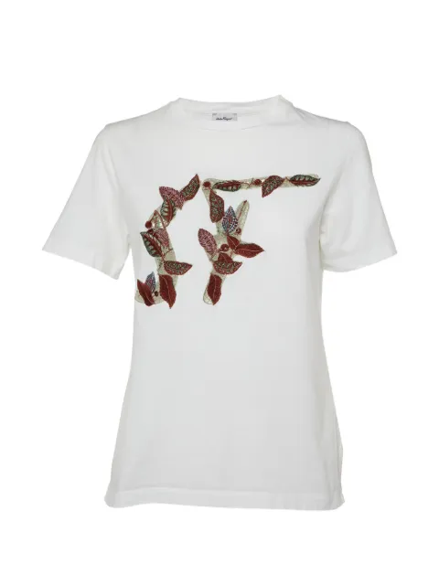 Ferragamo Pre-Owned embroidered logo T-shirt White 1121103
