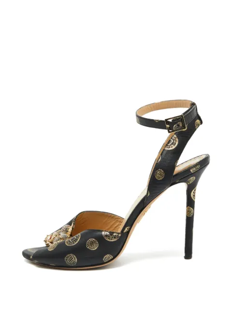 Charlotte Olympia ankle-strap leather sandals Black 1081185