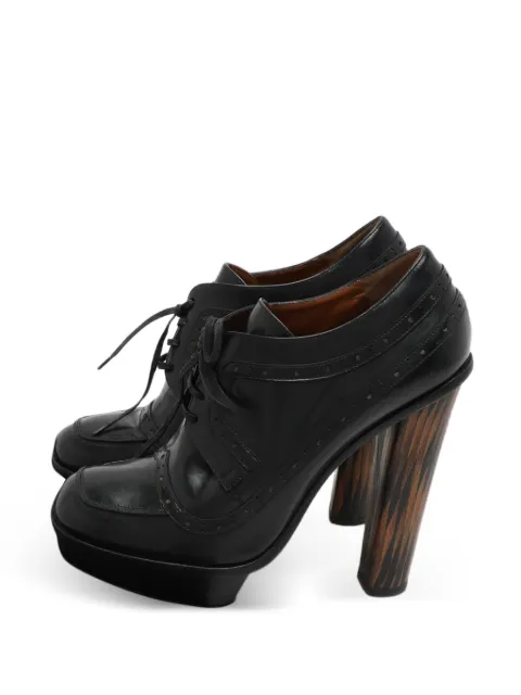 Fendi Pre-Owned Lace-up brogue ankle boots Black 1046884