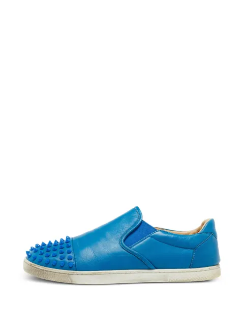 Christian Louboutin Pre-Owned leather sneakers Blue 1120322