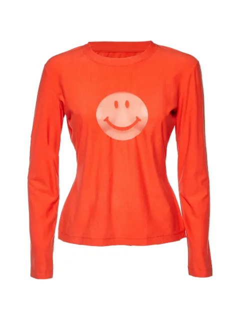 Moschino Pre-Owned smile-print T-shirt Orange 1068692