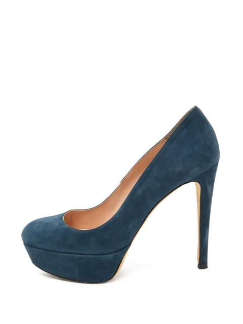 Stuart Weitzman suede platform pumps Blue 1121771