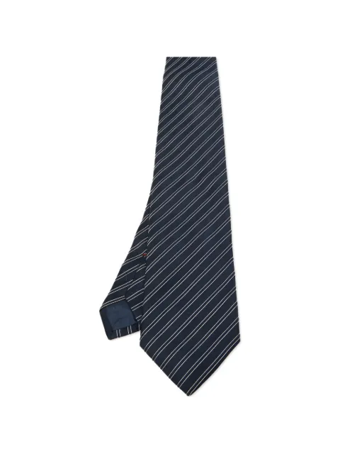 Ermenegildo Zegna Vintage striped silk tie Blue 1120413