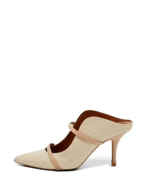 Malone Souliers woven-effect leather heeled mules Neutrals 1146656