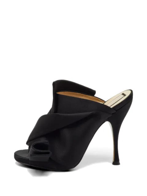 Nº21 knotted peep-toe mules Black 1195639