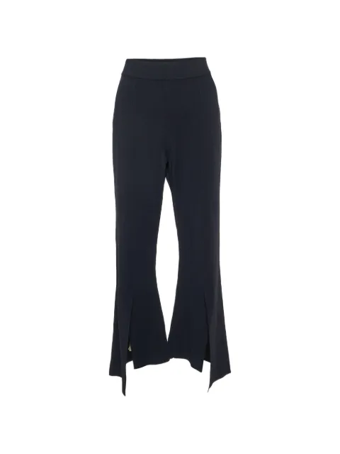 Stella McCartney Pre-Owned elasticated-waist wide-leg trousers Black 1004260