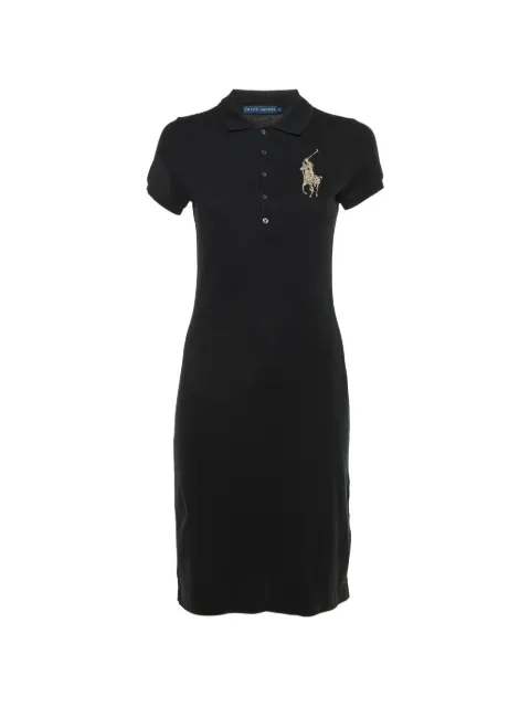 Polo Ralph Lauren Vintage embellished-logo midi dress Black 1176355