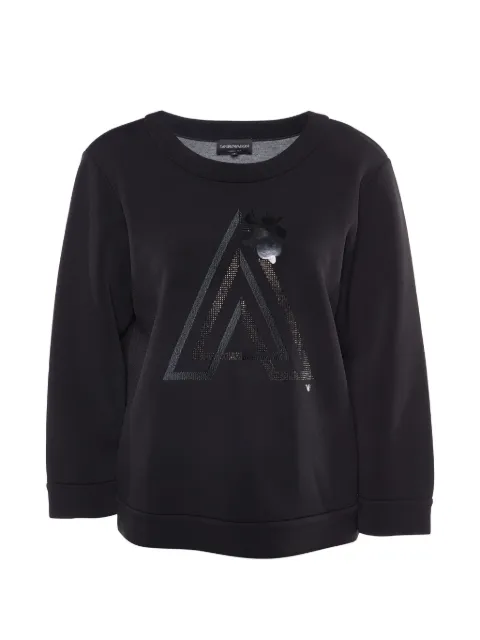 Emporio Armani Pre-Owned embellished sweatshirt Black 790204
