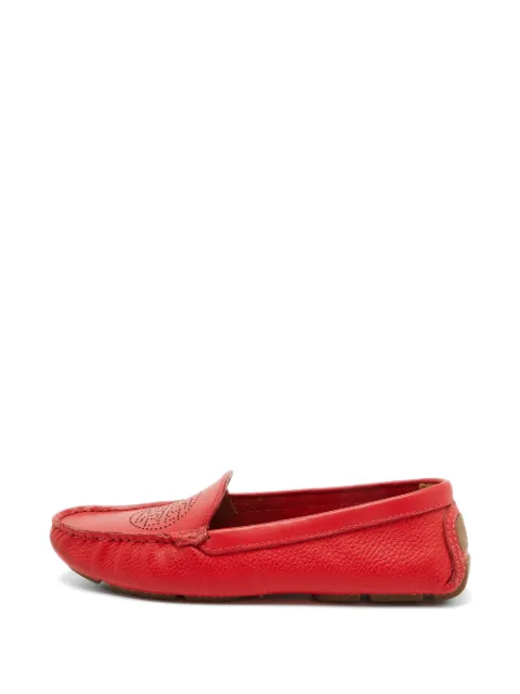 Tory Burch perforated logo slip-on loafers Red 1095373