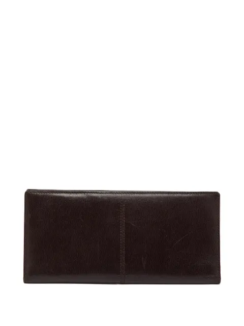 Tod's Vintage top-stitch leather wallet Brown 1227811