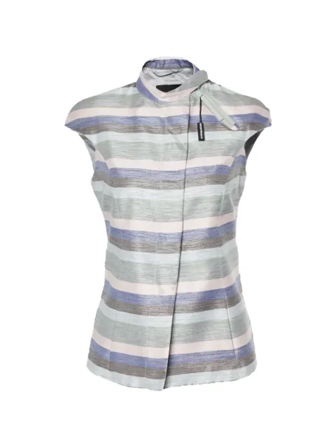 Emporio Armani Pre-Owned striped sleeveless vest Blue 774942
