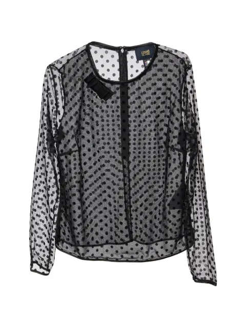 Cavalli Class flock dotted blouse Black 923439