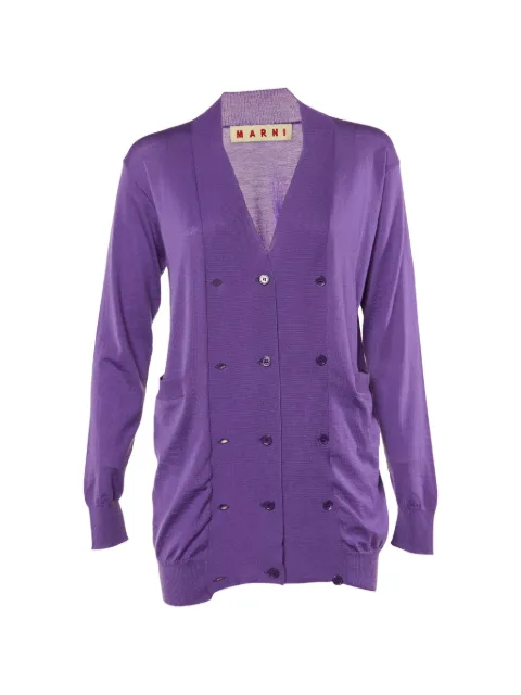 Marni Pre-Owned cashmere double breasted cardigan Purple 1175524