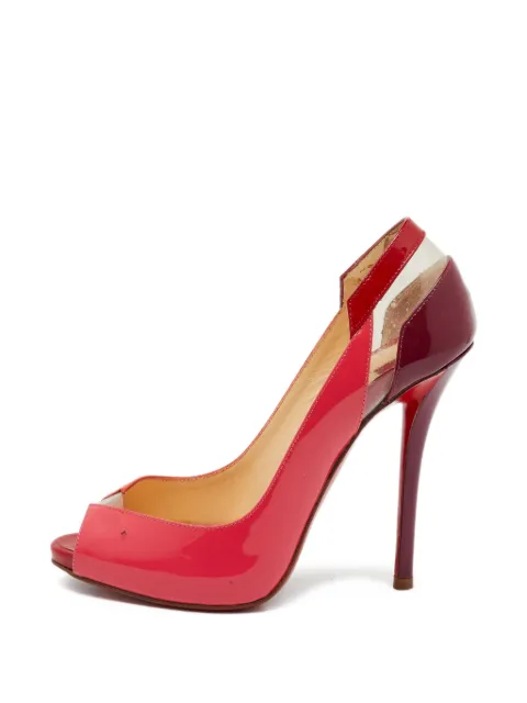 Christian Louboutin Pre-Owned patent-leather peep-toe pumps Red 1195202