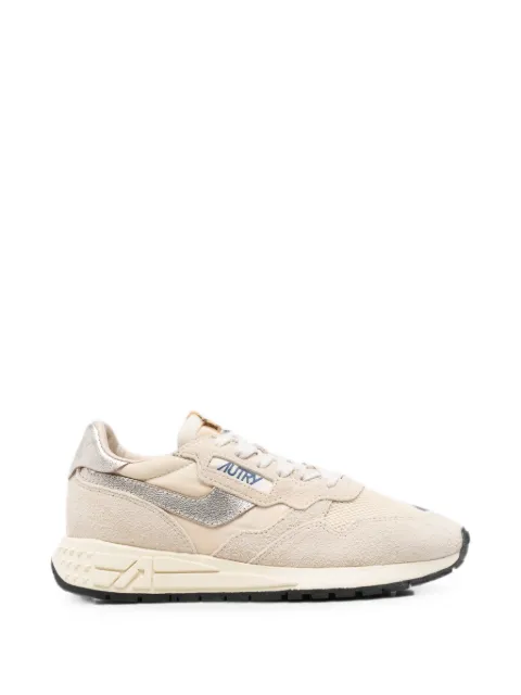 Autry Reelwind Low sneakers in ecru and platinum nylon and suede Neutrals WWLWYD01