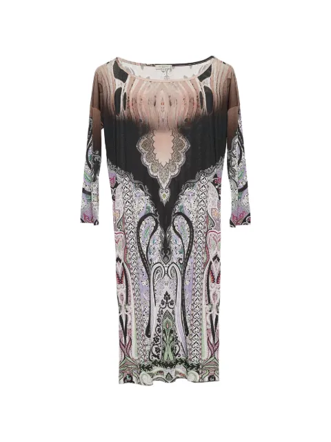 Etro Pre-Owned printed jersey shift maxi dress Black 714963