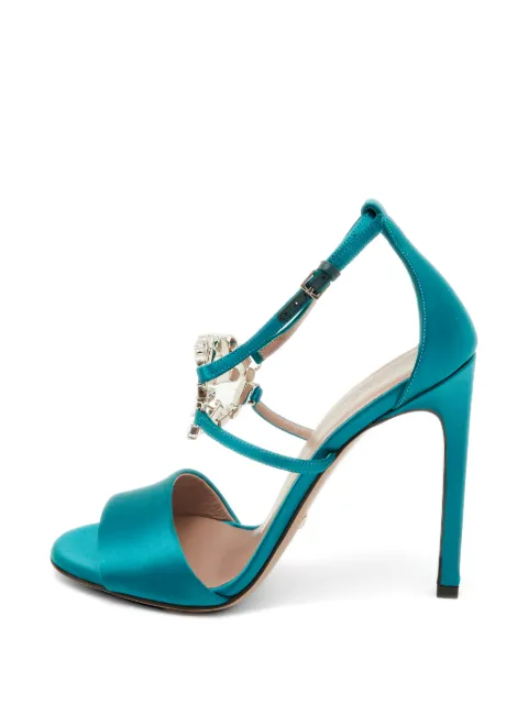 Gucci Pre-Owned Interlocking G crystal-embellished sandals Blue 901359