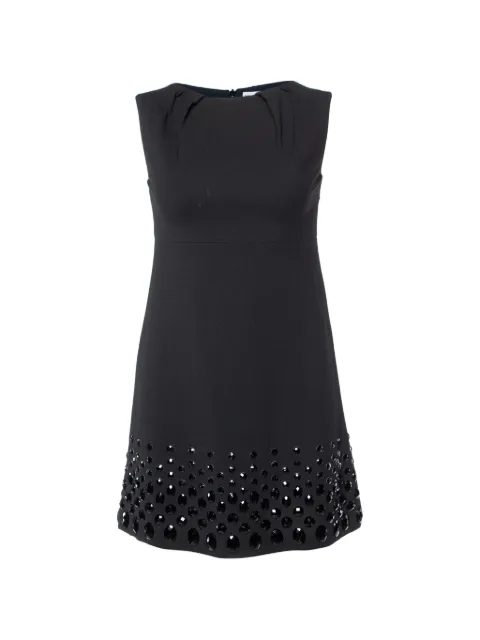 Red Valentino Vintage crystal-embellished sleeveless mini dress Black 927836