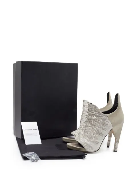 Alexander Wang Devon lizard-embossed ankle boots Grey 832217