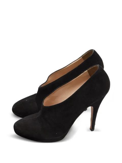 Prada Pre-Owned suede slip-on pumps Black 938483