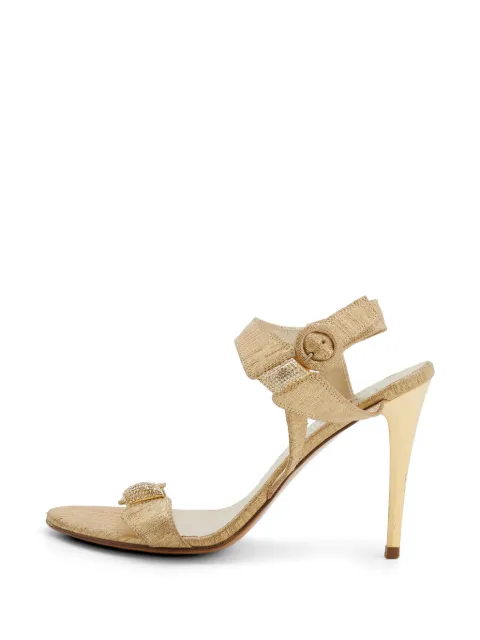 Loriblu crystal-embellished leather sandals Gold 695424