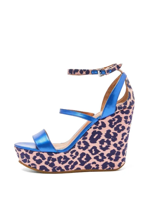 Marc Jacobs Vintage animal-print wedge heeled sandals Pink 853283