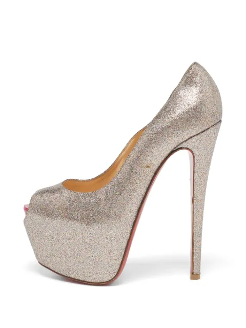 Christian Louboutin Pre-Owned Highness glitter pumps Silver 804600