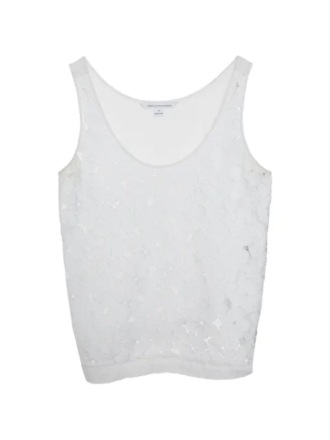 DVF Diane von Furstenberg floral lace tank top White 852478