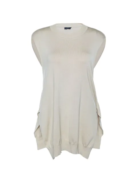 JOSEPH cross-back high-low sweater Neutrals 780707