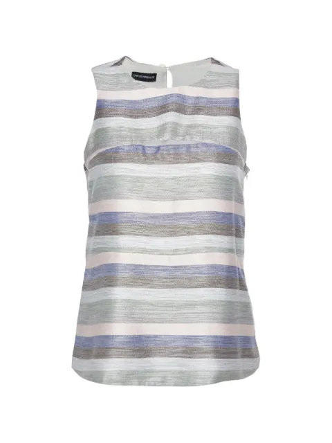 Emporio Armani Pre-Owned striped sleeveless top Blue 980399