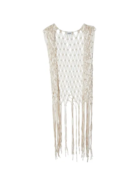 Nanushka fringed vest Neutrals 1009213