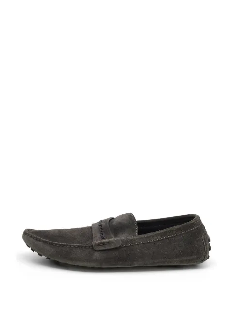 Louis Vuitton Pre-Owned logo-accented penny loafers Grey 712954